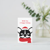 ブルドッグ・サンタ・グリーティング 名刺 (スタンド正面)