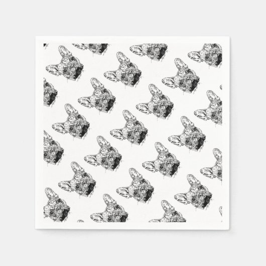 ブルドッグ スタンダードカクテルナプキン (正面)