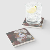 ブルドッグ ストーンコースター (横)