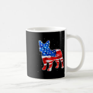 ブルドッグ タイダイ アメリカ国旗 愛国 7月4日 コーヒーマグカップ