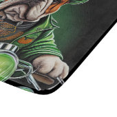 ブルドッグ・ドライビング・バイク・セント・パトリック・デー カッティングボード (角)