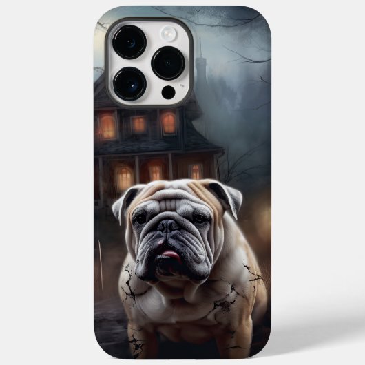 ブルドッグ ハロウィン おばけ  Case-Mate iPhoneケース (裏面)