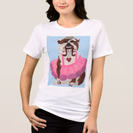 ブルドッグ バレリーナ トライブレンドTシャツ