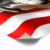 ブルドッグ・パトリオ米国国旗 ポスター (角)