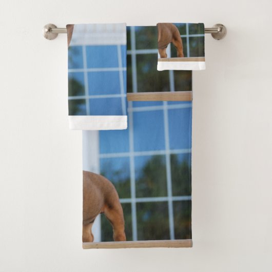 ブルドッグ·パ赤と白ピー バスタオルセット (インサイチュ)