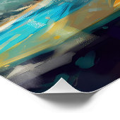 ブルドッグ ビーチ サーフィン 絵画 ポスター (コーナー)