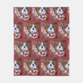 ブルドッグ フリースブランケット (正面)