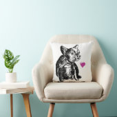 ブルドッグ フレンチブルドッグの絵 スロー クッション (椅子)