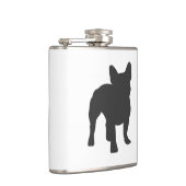 ブルドッグ·プレブレフランスのッド犬のシルエット フラスク (右)