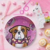 ブルドッグ ペーパープレート (パーティー)