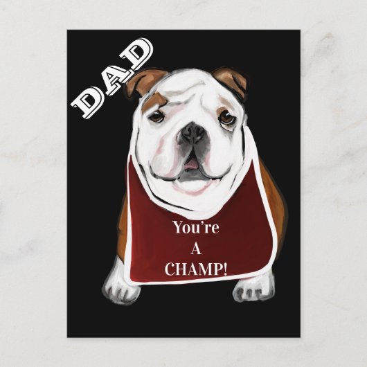 ブルドッグ ポストカード (正面)