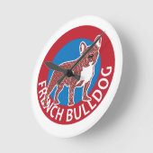ブルドッグ ラウンド壁時計 (傾斜)