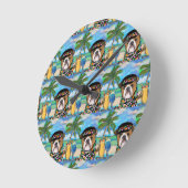 ブルドッグ ラウンド壁時計 (傾斜)