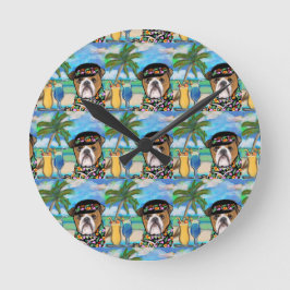 ブルドッグ ラウンド壁時計