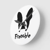 ブルドッグ ラウンド壁時計 (傾斜)