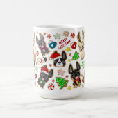 ブルドッグ・ラブによるフランスのクリスマス・クッキー コーヒーマグカップ (中央)