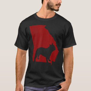 ブルドッグ·レッド·ドッ動揺してグ·ラバー·シールのジョージア Tシャツ