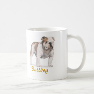 ブルドッグ、沢山の犬の恋人! コーヒーマグカップ