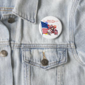 ブルドッグ-独立記念日のお祝い 缶バッジ (インサイチュ)