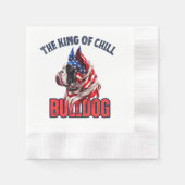 ブルドッグ 縁ありカクテルナプキン (正面)