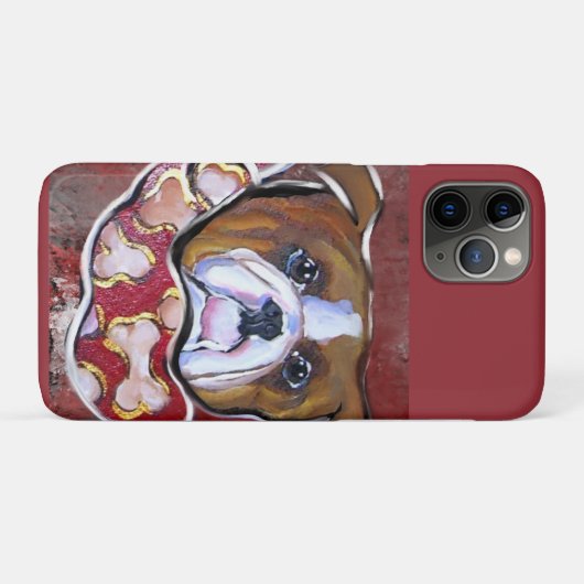 ブルドッグ Case-Mate iPhoneケース (裏面(横))