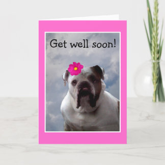 ブルドッグGet Well Soonグリーティングカード カード