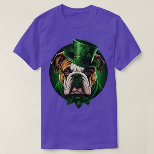 ブルドッグSt patricks day7 Tシャツ (デザイン正面)