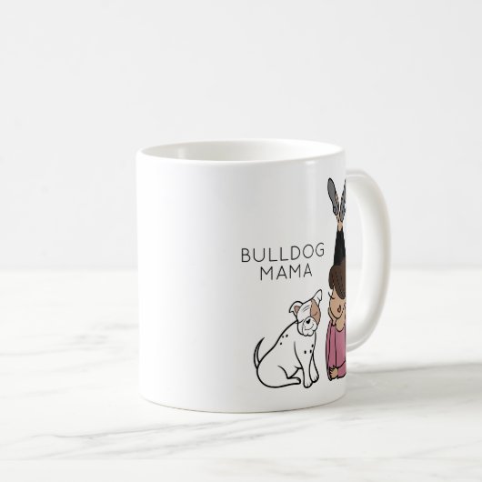 ブルドッパーソナライズされたグママコーヒーマグ コーヒーマグカップ (正面右)