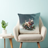 ブルドッフランスのグクリスマスの冬 クッション (椅子)