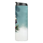 ブルドッフランスのグクリスマスの冬 タンブラー (回転右)