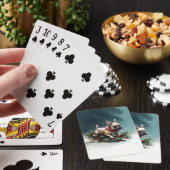 ブルドッフランスのグクリスマスの冬 トランプ (インサイチュ)