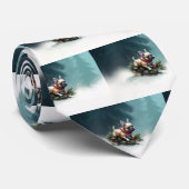 ブルドッフランスのグクリスマスの冬 ネクタイ (ロール)