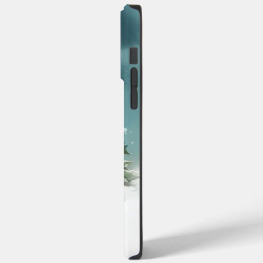 ブルドッフランスのグクリスマスの冬 Case-Mate iPhoneケース (裏面 / 左)