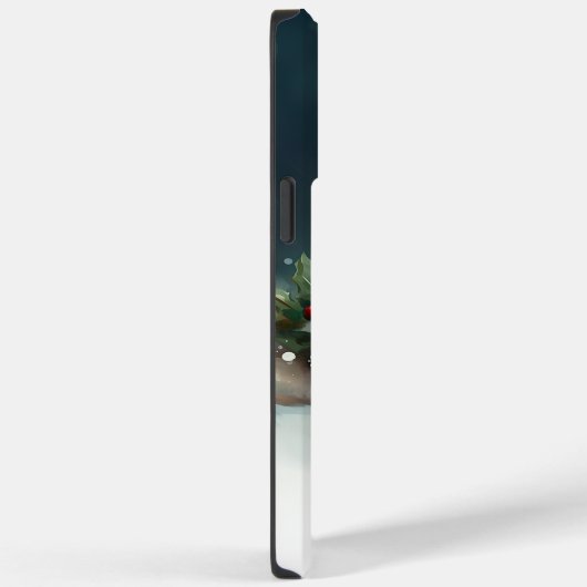 ブルドッフランスのグクリスマスの冬 Case-Mate iPhoneケース (裏面 / 右)