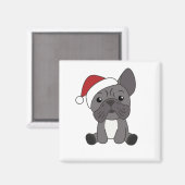 ブルドッフランスのグクリスマス冬季動物 マグネット (正面/裏面)
