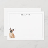 ブルドッフランスのググレー文縁ど房パーソナライズされた具 ノートカード (正面/裏面)