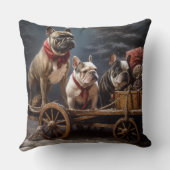 ブルドッフランスのグスノースリークリスマスデコール クッション (裏面)