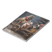 ブルドッフランスのグスノースリークリスマスデコール ノートパッド (回転)