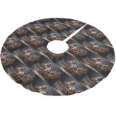 ブルドッフランスのグスノースリークリスマスデコール ブラッシュドポリエステルツリースカート (アングル)