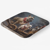 ブルドッフランスのグスノースリークリスマスデコール ペーパープレート (傾斜あり)