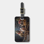 ブルドッフランスのグスノースリークリスマスデコール ラゲッジタグ (正面縦)