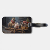 ブルドッフランスのグスノースリークリスマスデコール ラゲッジタグ (裏面横)