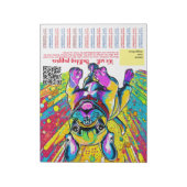 ブルドッフランスのグパピーの涙フライヤー ノートパッド (回転)