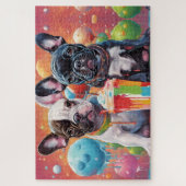 ブルドッフランスのグパピーズ、ミルクシェイク ジグソーパズル (縦)