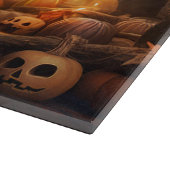ブルドッフランスのグパンプキンハロウィーン怖い カッティングボード (角)