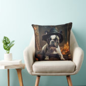 ブルドッフランスのグパンプキンハロウィーン怖い クッション (椅子)