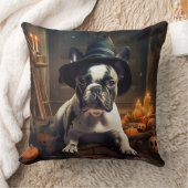 ブルドッフランスのグパンプキンハロウィーン怖い クッション (ブランケット)