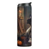 ブルドッフランスのグパンプキンハロウィーン怖い タンブラー (回転左)