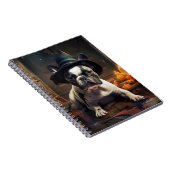 ブルドッフランスのグパンプキンハロウィーン怖い ノートブック (右側)