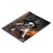 ブルドッフランスのグパンプキンハロウィーン怖い ノートブック (左側)